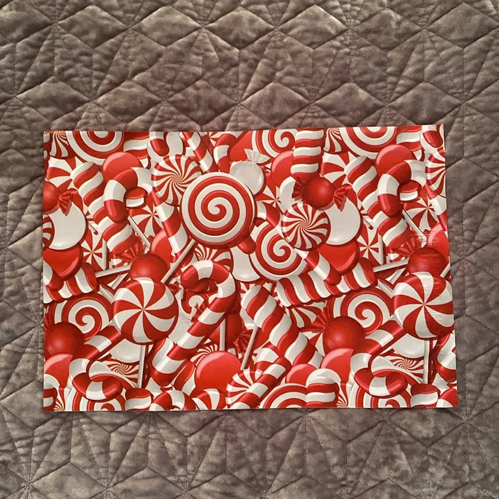 Candy Cane Lollipop Designer Poly Mailers Envelopes Printed Bags 10x13 (25 Pack